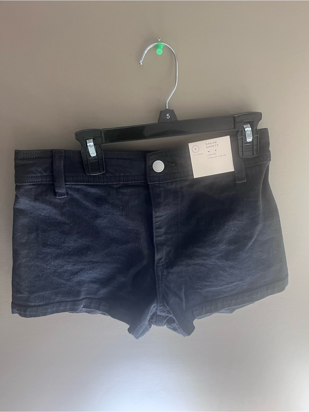 Universal Thread Black Jean Shorts - Low Rise Cut sailor shorts size 2 small